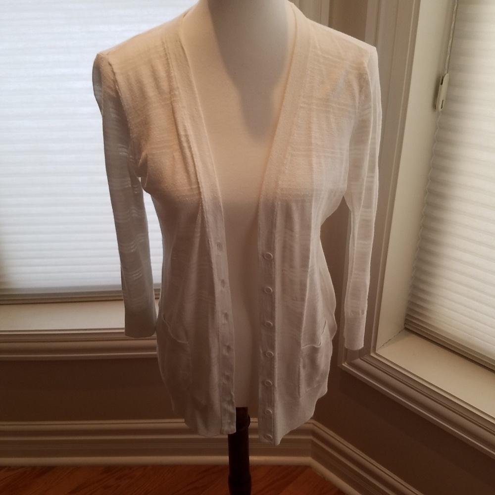 White striped cardigan